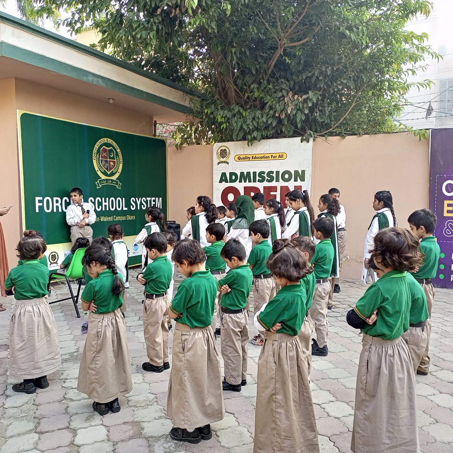 Alhamdulillah – Some random pictures from morning assemblies at Forces School Khalid Bin Waleed Campus