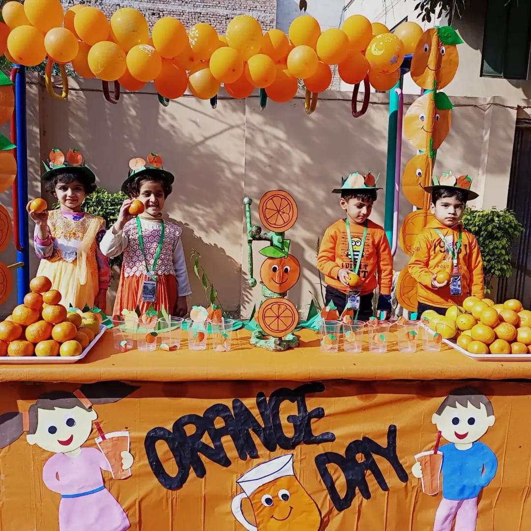 🍊🎃 ORANGE DAY CELEBRATION 🍊🎃  “The vibrant color orange inspires creativity and imagination.” Here is the glimpse of ORANGE DAY CELEBRATION at Forces School Khalid Bin Waleed Campus, Okara